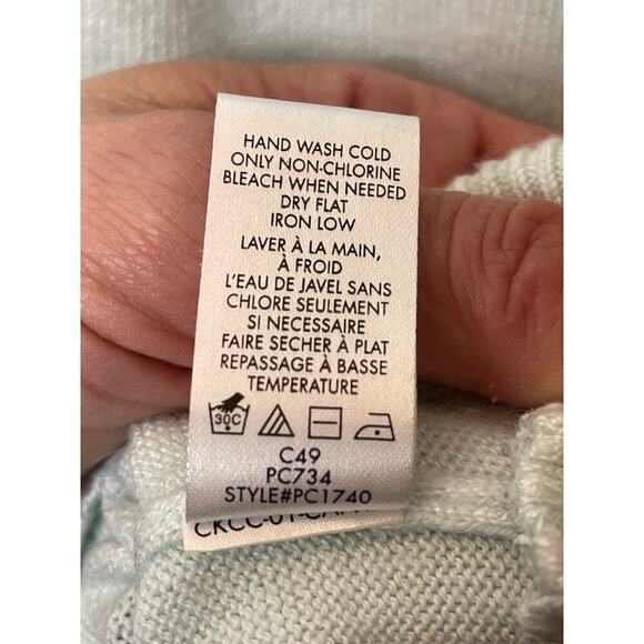 Calvin Klein Light Blue Long Sleeve Sweater Women's Size L - Picture 5 of 5